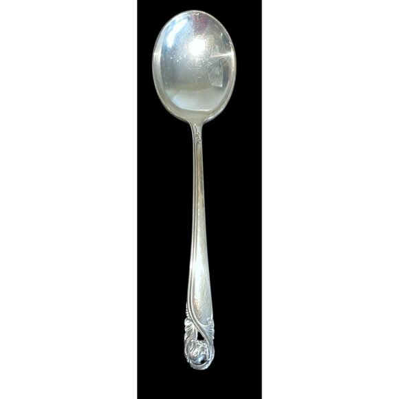 3 Sterling Soup Spoon 110 g 6.5 Inch Flatware Spring Glory International Silver - Picture 3 of 10